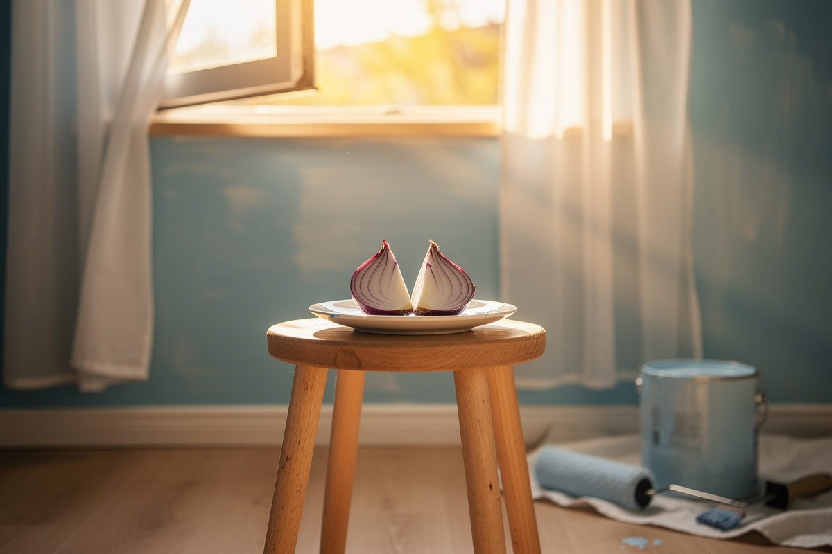 Odeur de peinture fraîche dans une chambre : l’astuce de l’oignon